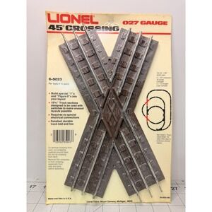 Lionel 6-5023 O27 Gauge 45° Crossing Track Factory Sealed NOS Vintage